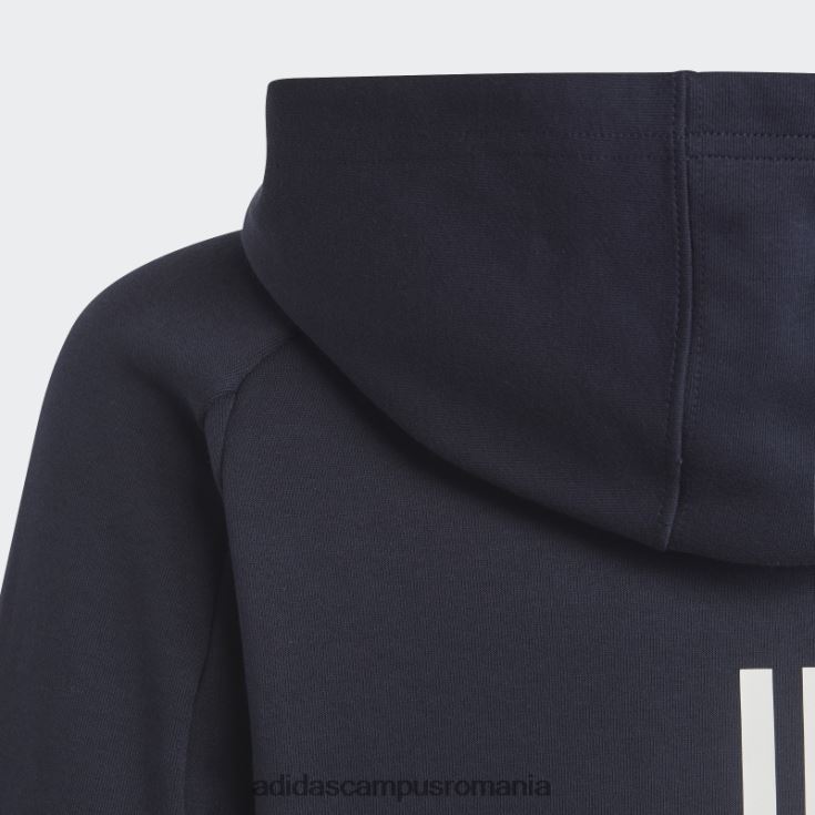 adidas campus romania cerneală concepută pentru hanoracul cu fermoar complet pentru gameday copii cerneală/alb J266N218496