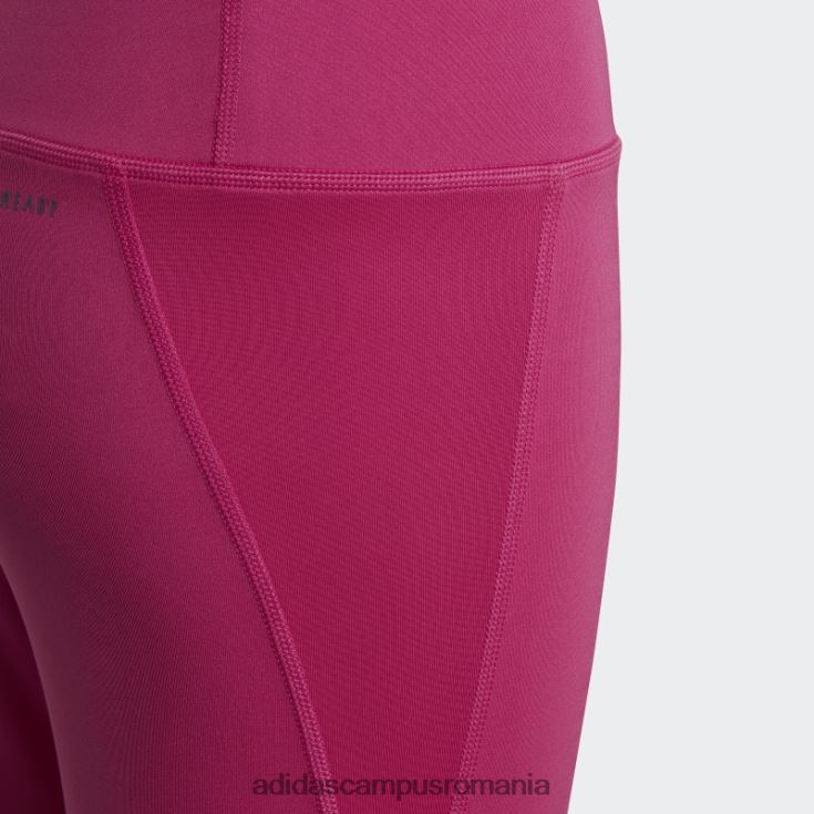adidas campus romania colanți aeroready cu 3 dungi, talie înaltă, 7/8 optime, fucsia copii fucsia/alb J266N212121