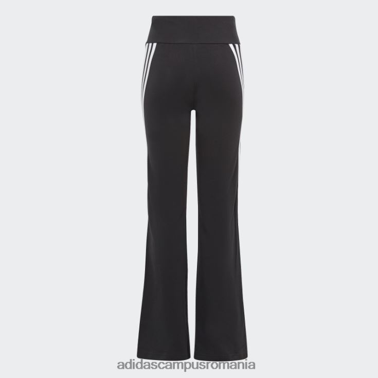 adidas campus romania colanți evazați din bumbac cu 3 dungi iconițe negre ale viitorului copii alb negru J266N219132
