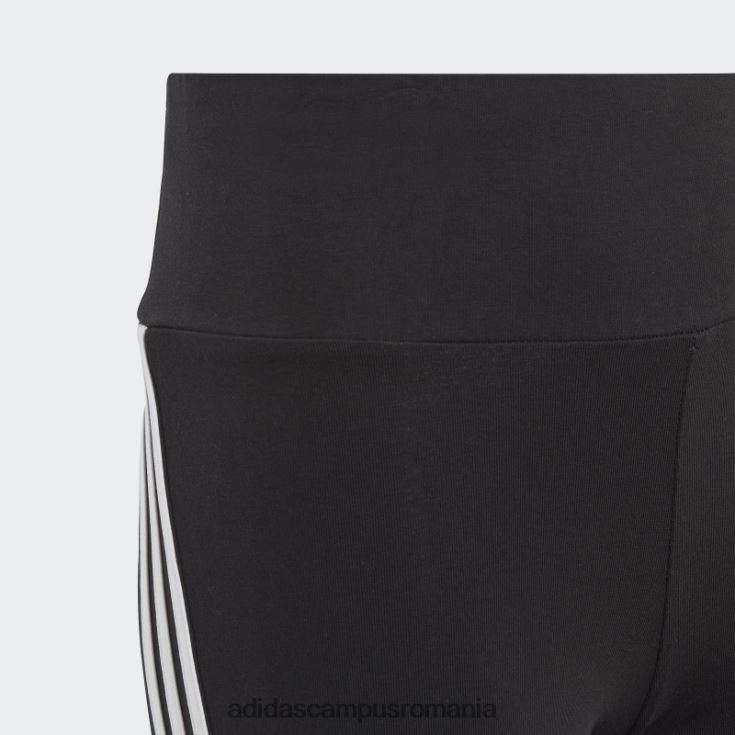 adidas campus romania colanți evazați din bumbac cu 3 dungi iconițe negre ale viitorului copii alb negru J266N219132