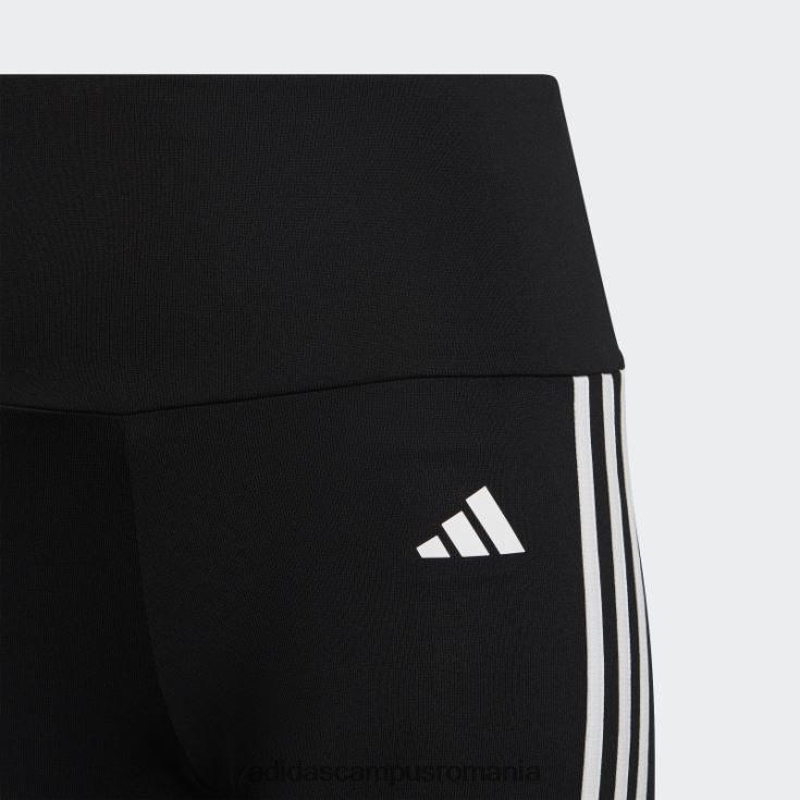 adidas campus romania colanți negri cu talie înaltă, aeroready, cu 3 dungi copii alb negru J266N219162