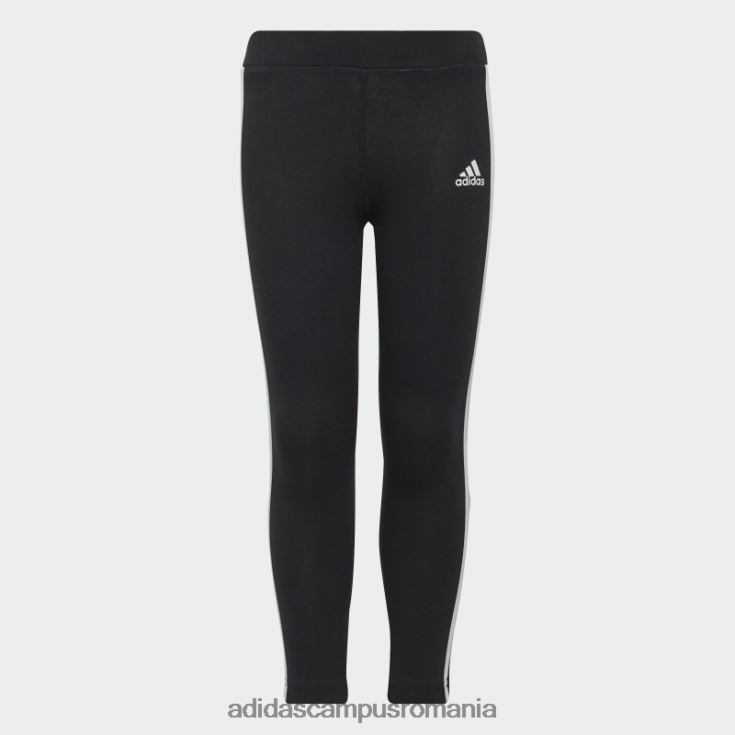 adidas campus romania colanti cu 3 dungi esentiali albi copii alb negru J266N212101