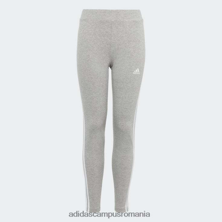 adidas campus romania colanti din bumbac cu 3 dungi gri mediu copii gri mediu/alb J266N212145