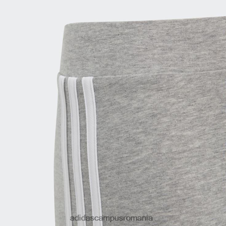 adidas campus romania colanti din bumbac cu 3 dungi gri mediu copii gri mediu/alb J266N212145