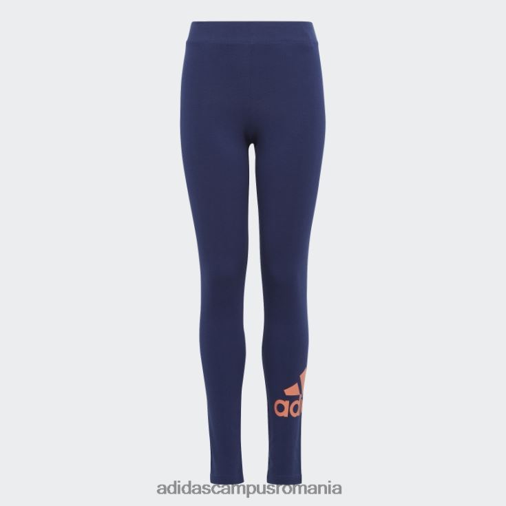 adidas campus romania colanti din bumbac cu logo mare, albastru inchis essentials adidas copii albastru închis/coral J266N212147