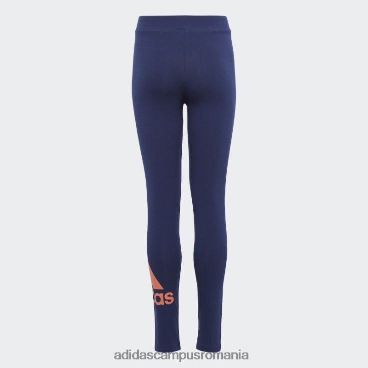 adidas campus romania colanti din bumbac cu logo mare, albastru inchis essentials adidas copii albastru închis/coral J266N212147