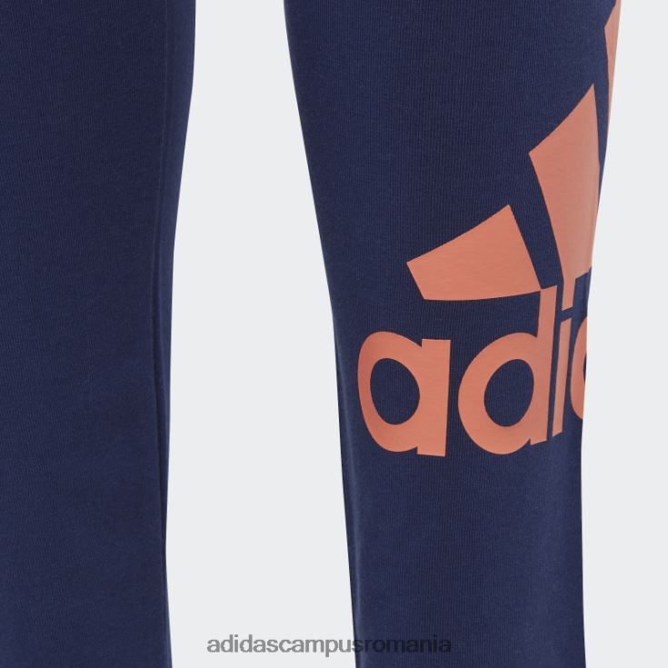 adidas campus romania colanti din bumbac cu logo mare, albastru inchis essentials adidas copii albastru închis/coral J266N212147