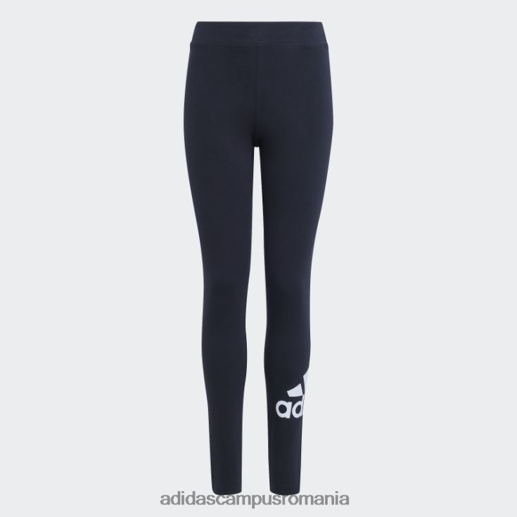 adidas campus romania colanti din bumbac cu logo mare essentials negri copii alb negru J266N212080