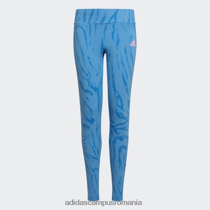 adidas campus romania colanti hibrid animal print bumbac icoane viitoare albastru copii albastru/roz fascicul J266N212152
