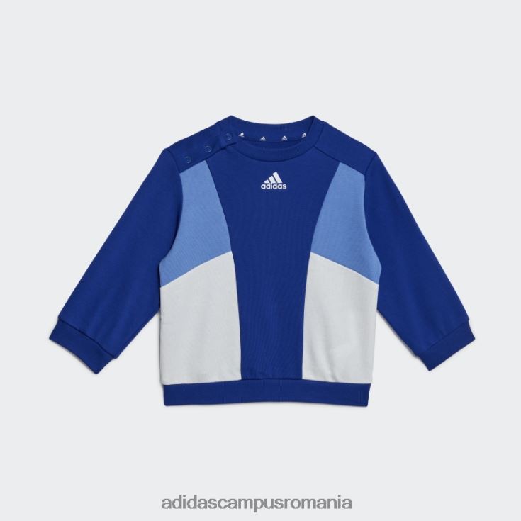 adidas campus romania colorblock french terry jogger albastru adidas copii albastru alb J266N211688