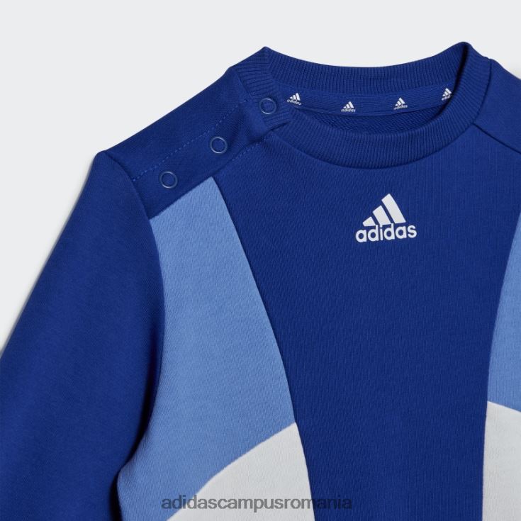 adidas campus romania colorblock french terry jogger albastru adidas copii albastru alb J266N211688