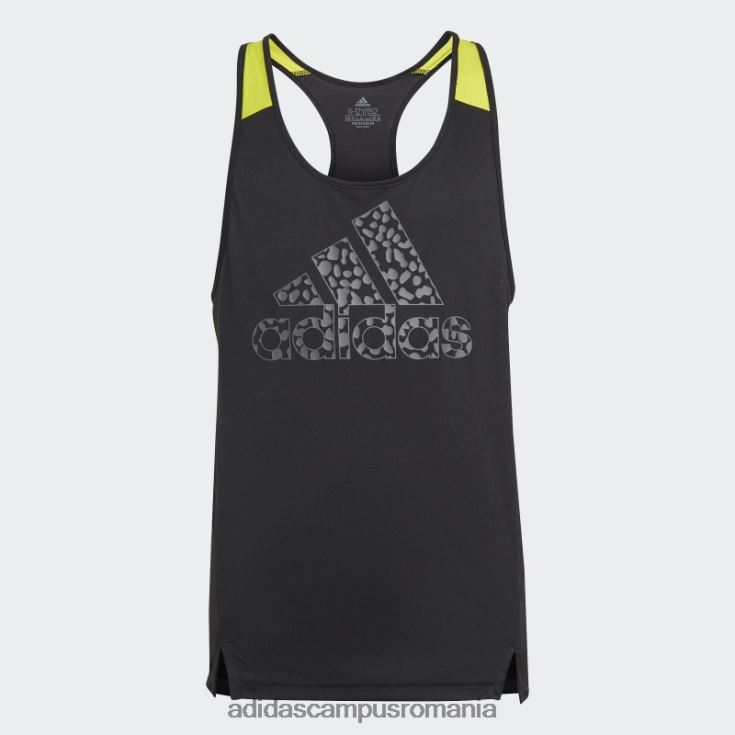 adidas campus romania conceput pentru a muta maiou leopard negru fierbinte copii negru/galben acid/gri J266N23478