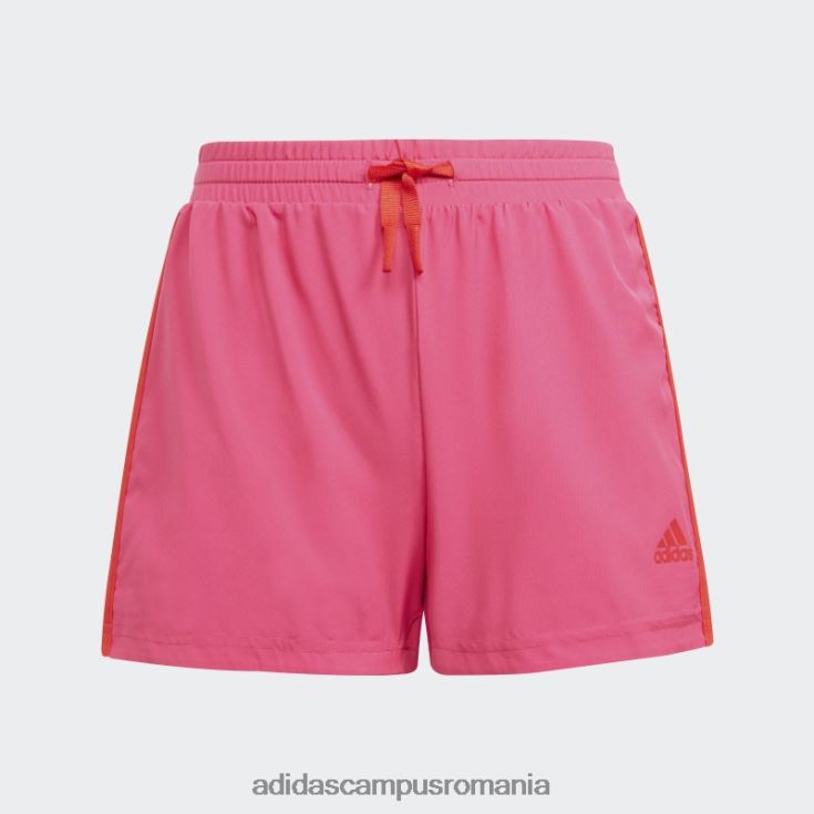 adidas campus romania conceput pentru a muta pantaloni scurți cu 3 dungi chiar magenta fierbinți copii magenta/rosu real J266N219226