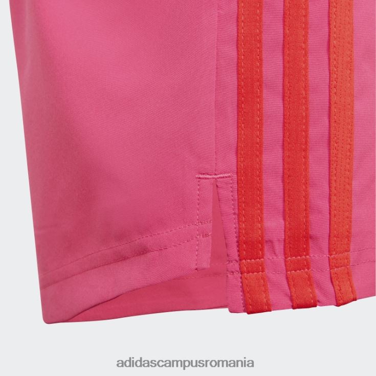 adidas campus romania conceput pentru a muta pantaloni scurți cu 3 dungi chiar magenta fierbinți copii magenta/rosu real J266N219226