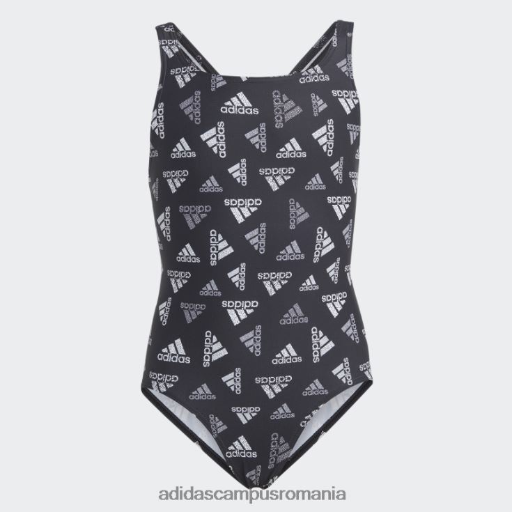 adidas campus romania costum de baie cu logo negru adidas copii alb negru J266N219209