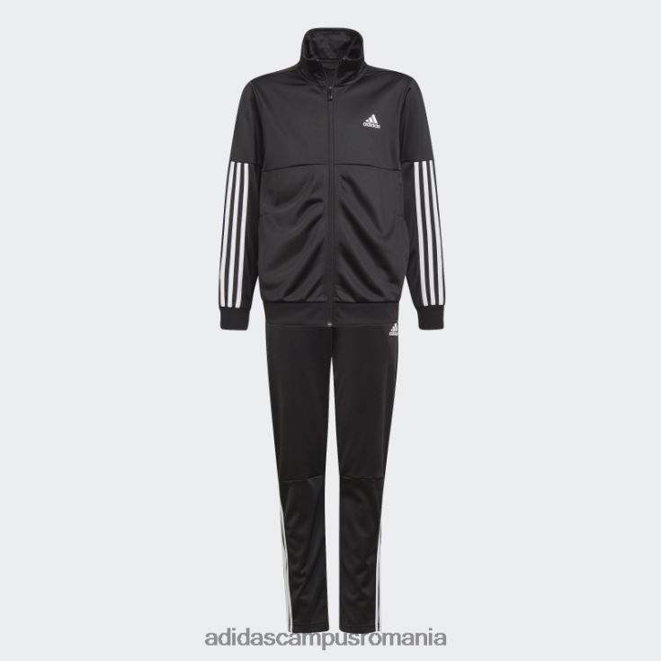 adidas campus romania costum de echipă negru cu 3 dungi copii alb negru J266N23436