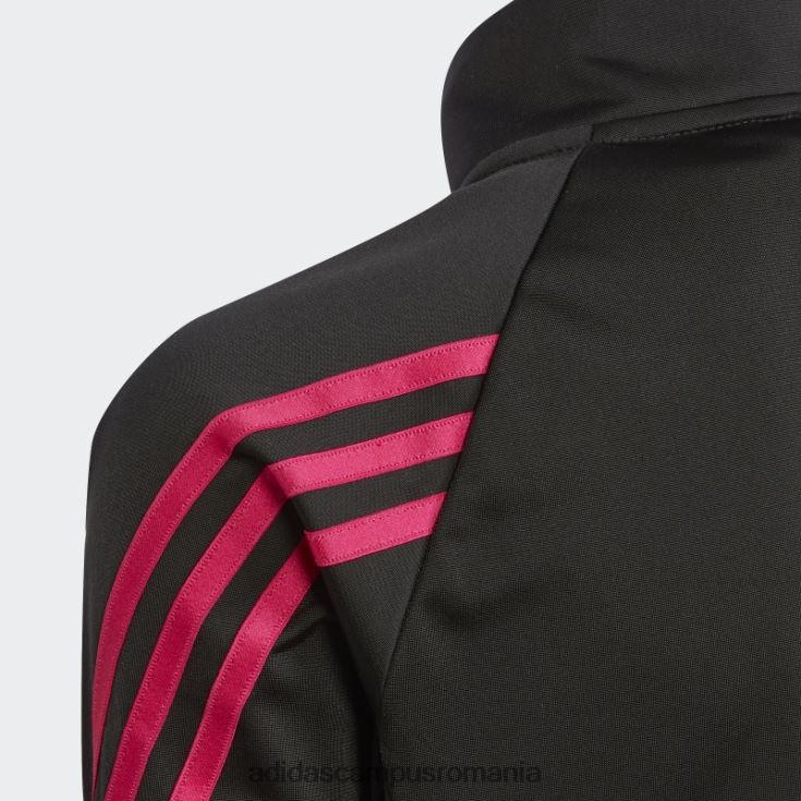 adidas campus romania costum de trening echipa poliester regulat cu 3 dungi negru adidas copii negru/magenta real J266N219290