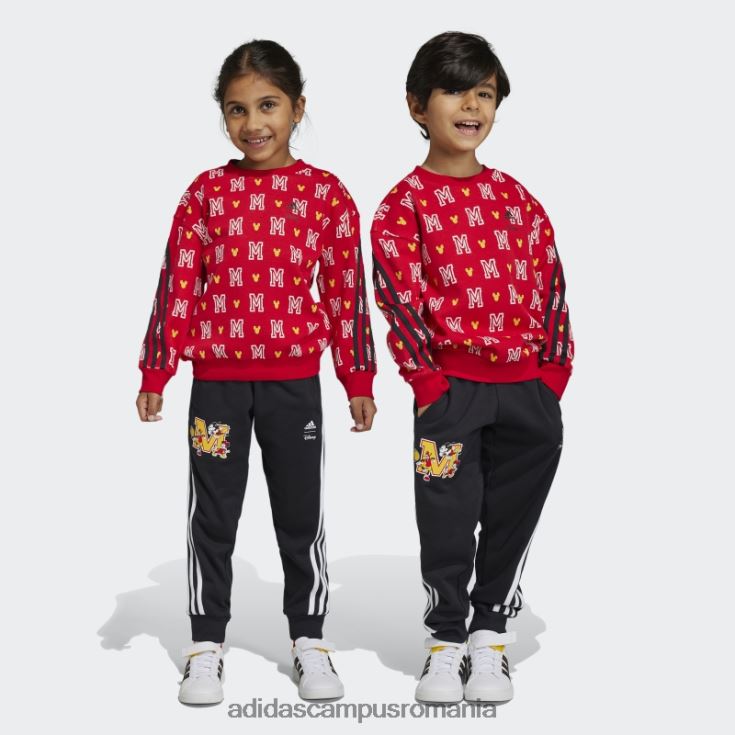 adidas campus romania costum de trening scarlet x disney mickey mouse jogger fierbinte copii stacojiu/alb/auriu J266N211683
