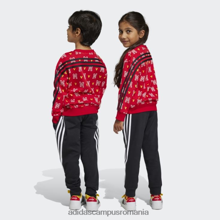 adidas campus romania costum de trening scarlet x disney mickey mouse jogger fierbinte copii stacojiu/alb/auriu J266N211683