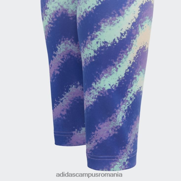 adidas campus romania dance aeroready jambiere imprimate cu talie înaltă portocaliu adidas copii portocaliu/verde/violet/albastru J266N219116