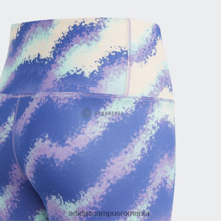 adidas campus romania dance aeroready jambiere imprimate cu talie înaltă portocaliu adidas copii portocaliu/verde/violet/albastru J266N219116