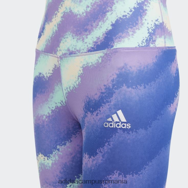 adidas campus romania dance aeroready jambiere imprimate cu talie înaltă portocaliu adidas copii portocaliu/verde/violet/albastru J266N219116