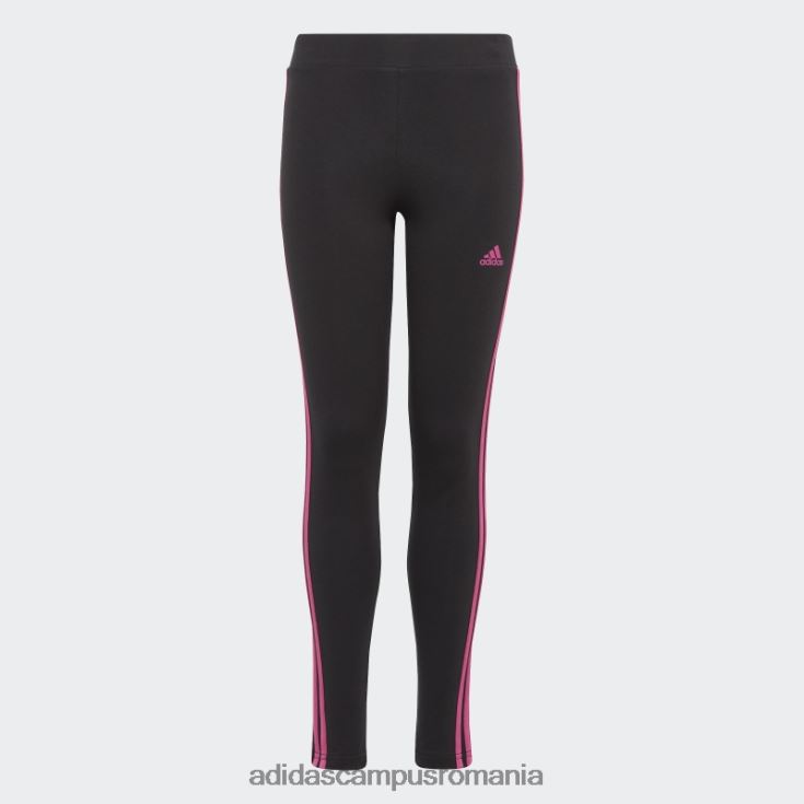 adidas campus romania dresuri din bumbac cu 3 dungi esentiale fucsia copii negru/fucsia J266N212148