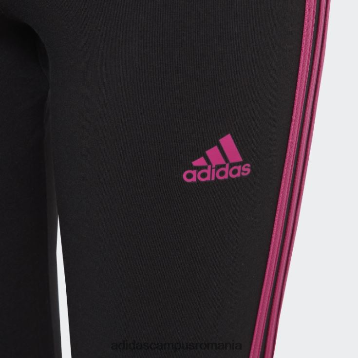 adidas campus romania dresuri din bumbac cu 3 dungi esentiale fucsia copii negru/fucsia J266N212148