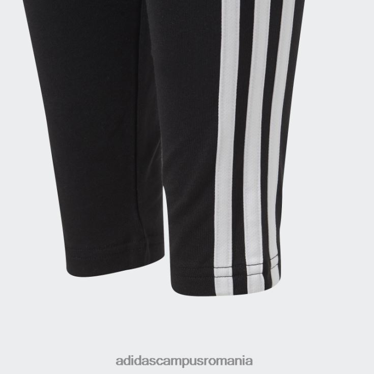 adidas campus romania dresuri din bumbac cu 3 dungi negru adidas copii alb negru J266N212096