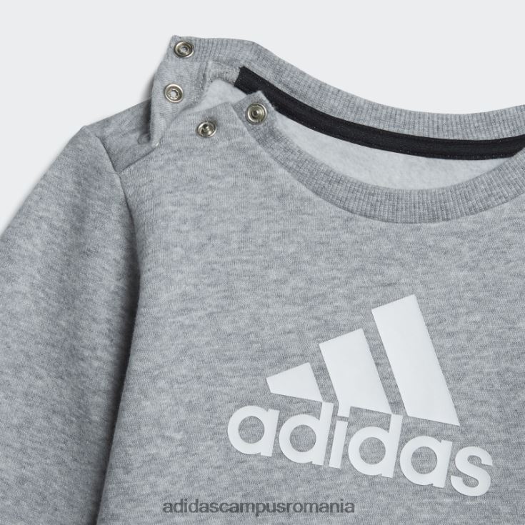 adidas campus romania ecuson gri mediu al set de jogger sport adidas copii gri mediu/alb J266N218519