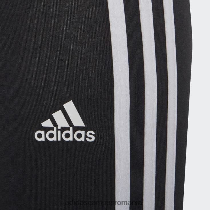 adidas campus romania esentiale dresuri 3 dungi alb moda copii alb negru J266N23449