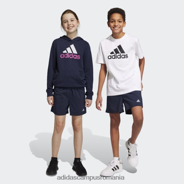 adidas campus romania essentials logo mic chelsea pantaloni scurți ink copii cerneală/alb J266N23410