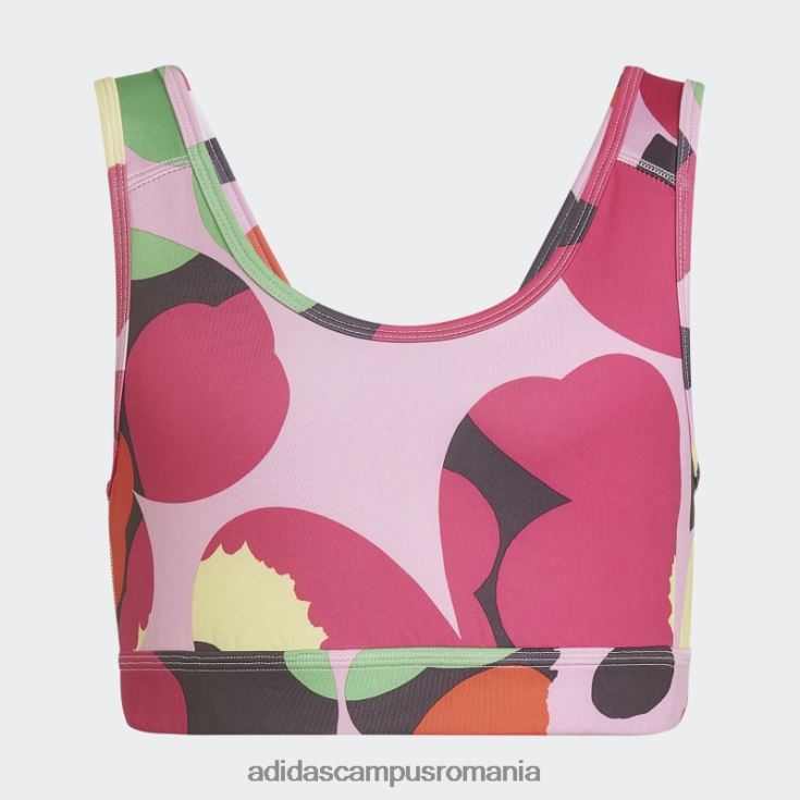 adidas campus romania frost pink hot x marimekko cred că acest sutien aeroready de antrenament cu imprimeu floral copii roz îngheț/magenta real/maro J266N219246