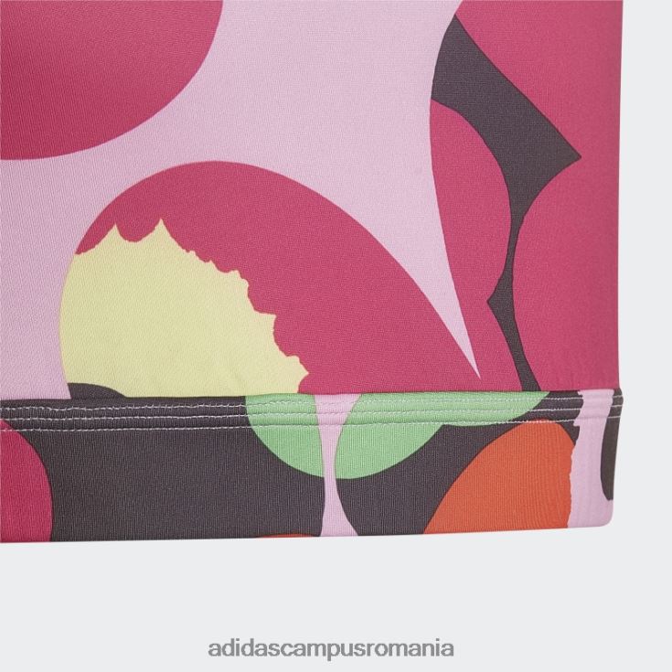 adidas campus romania frost pink hot x marimekko cred că acest sutien aeroready de antrenament cu imprimeu floral copii roz îngheț/magenta real/maro J266N219246