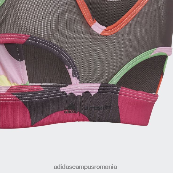 adidas campus romania frost pink hot x marimekko cred că acest sutien aeroready de antrenament cu imprimeu floral copii roz îngheț/magenta real/maro J266N219246