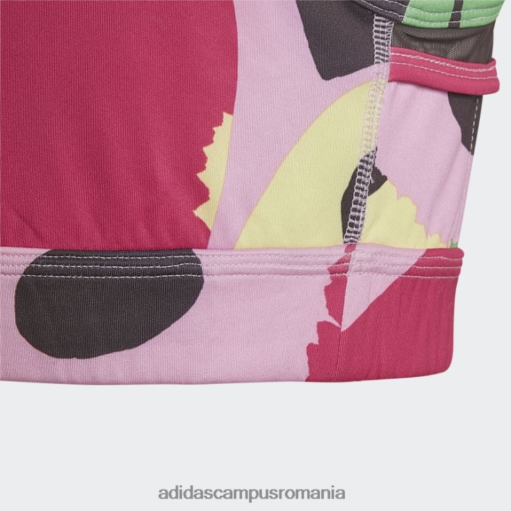 adidas campus romania frost pink hot x marimekko cred că acest sutien aeroready de antrenament cu imprimeu floral copii roz îngheț/magenta real/maro J266N219246