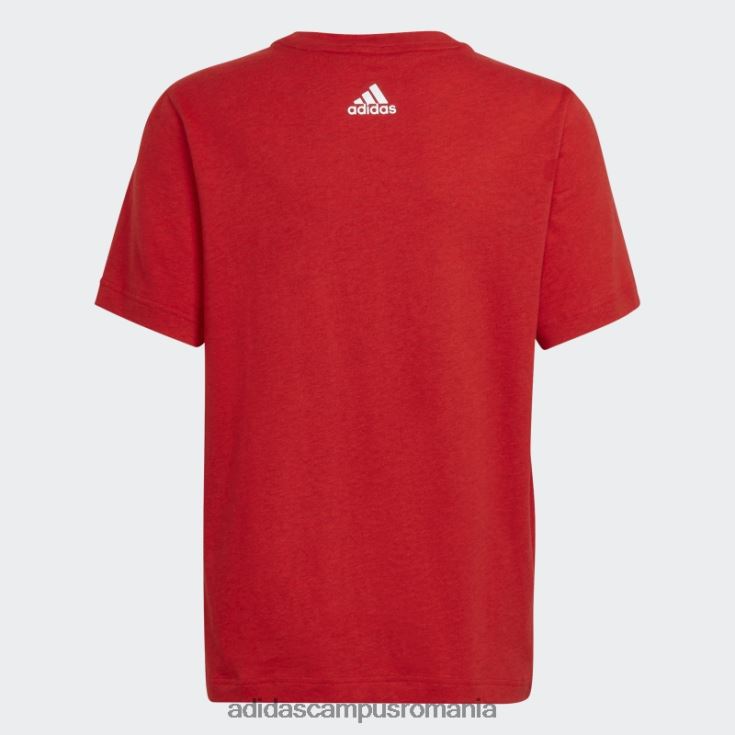 adidas campus romania future icons 3-stripes logo tricou roșu mel copii roșu mel/alb J266N218841