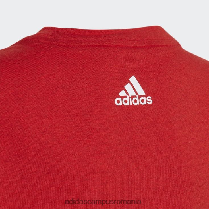 adidas campus romania future icons 3-stripes logo tricou roșu mel copii roșu mel/alb J266N218841