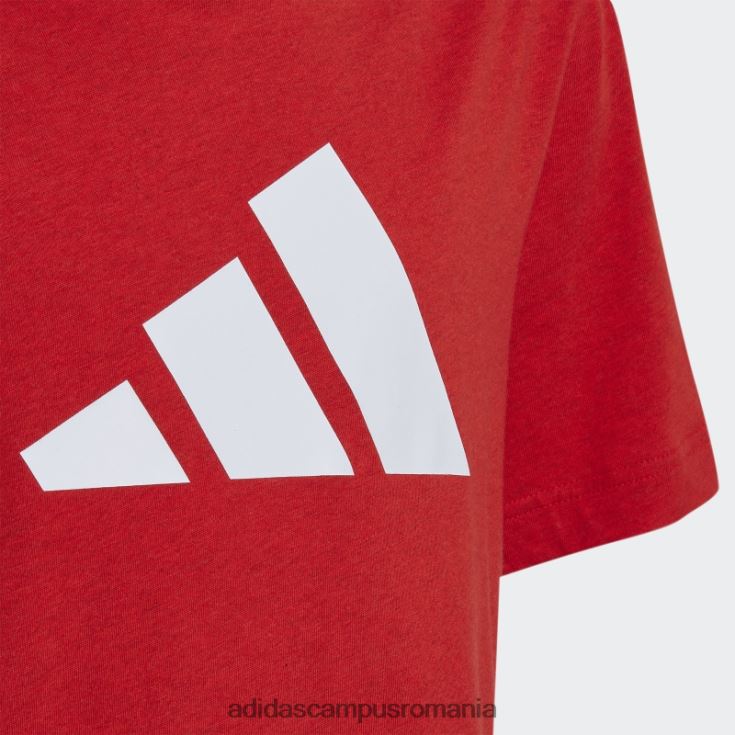 adidas campus romania future icons 3-stripes logo tricou roșu mel copii roșu mel/alb J266N218841