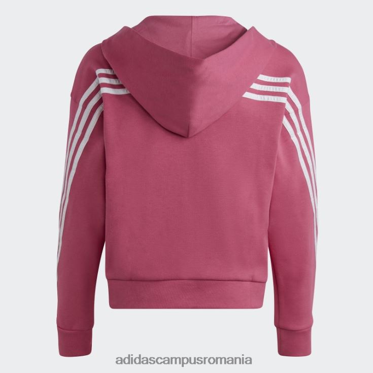 adidas campus romania future icons hanorac cu fermoar complet cu 3 dungi fucsia copii fucsia/alb J266N219178