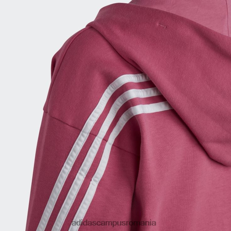 adidas campus romania future icons hanorac cu fermoar complet cu 3 dungi fucsia copii fucsia/alb J266N219178
