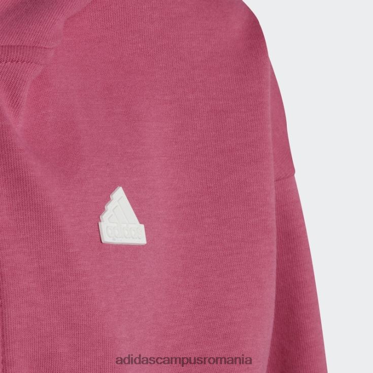 adidas campus romania future icons hanorac cu fermoar complet cu 3 dungi fucsia copii fucsia/alb J266N219178