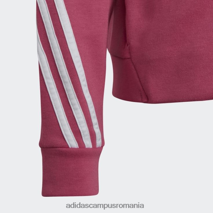 adidas campus romania future icons hanorac cu fermoar complet cu 3 dungi fucsia copii fucsia/alb J266N219178