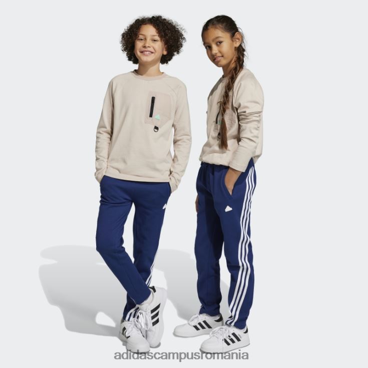 adidas campus romania future icons pantaloni de jogging cu 3 dungi până la glezne, albastru închis copii albastru închis/alb J266N218806