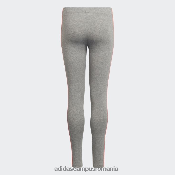 adidas campus romania gri mediu essentials 3 dungi jambiere moda copii gri mediu/rosu acid J266N219231