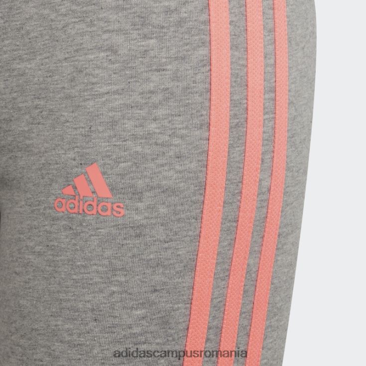 adidas campus romania gri mediu essentials 3 dungi jambiere moda copii gri mediu/rosu acid J266N219231