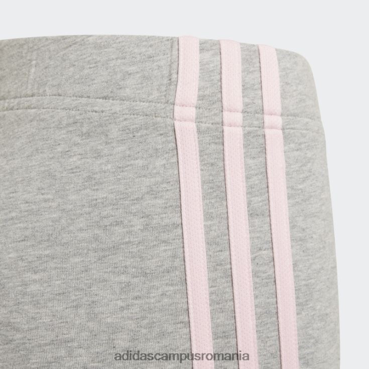 adidas campus romania gri mediu essentials jambiere cu 3 dungi fierbinți copii gri mediu/roz J266N23488