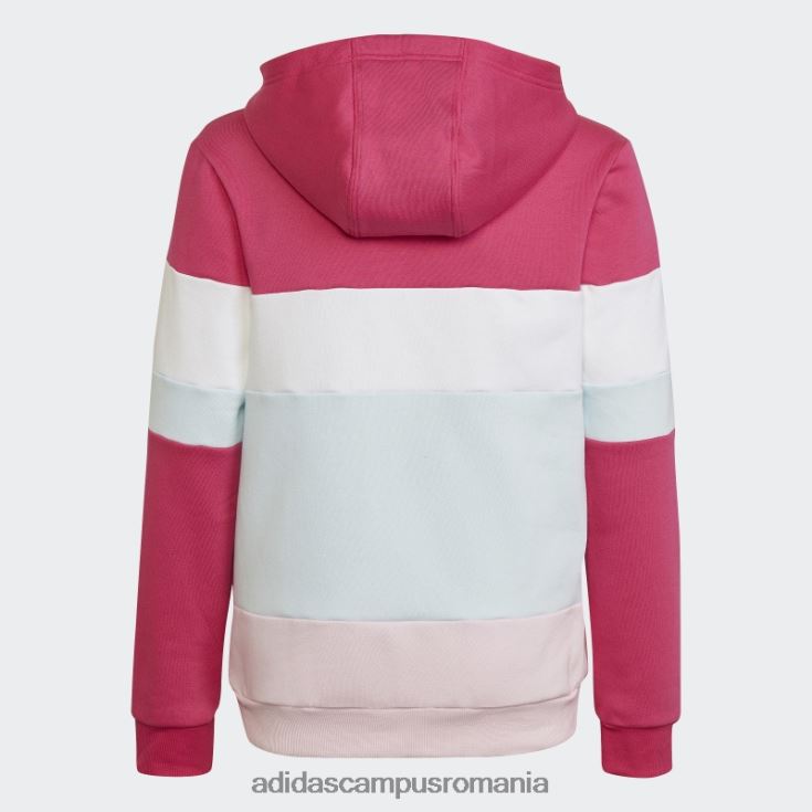 adidas campus romania hanorac adidas cu fleece colorblock real magenta copii magenta real/roz/alb J266N211613