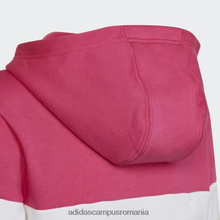 adidas campus romania hanorac adidas cu fleece colorblock real magenta copii magenta real/roz/alb J266N211613