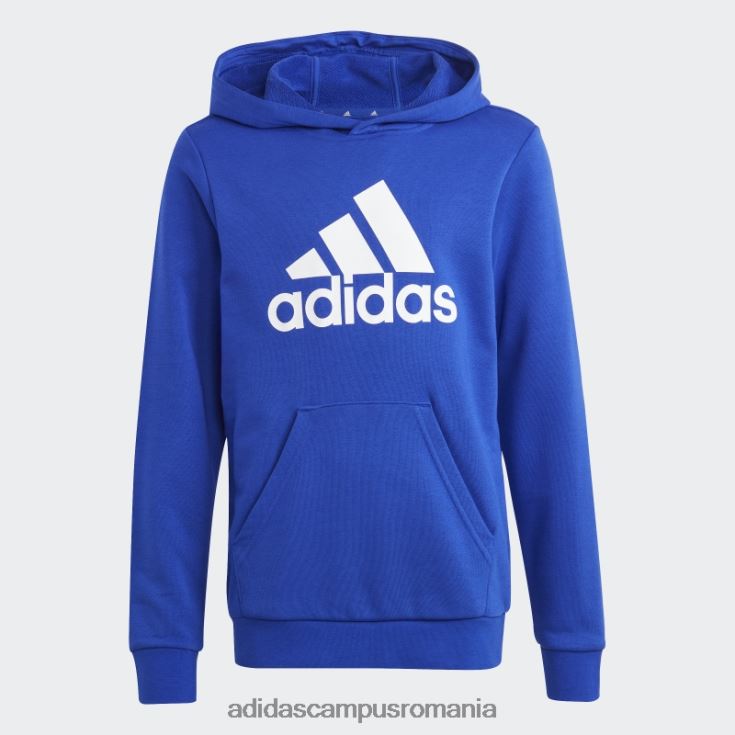 adidas campus romania hanorac albastru din bumbac cu logo mare essentials copii albastru alb J266N211872